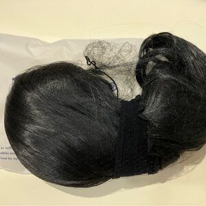 Kids Long Black Hair Wig